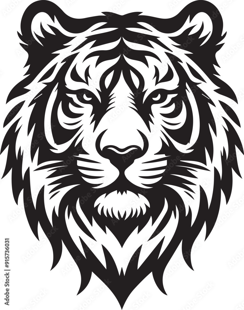 tiger head vector art illustration tiger head vector art illustration
