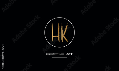 HK, KH, H, K abstract letters logo monogram