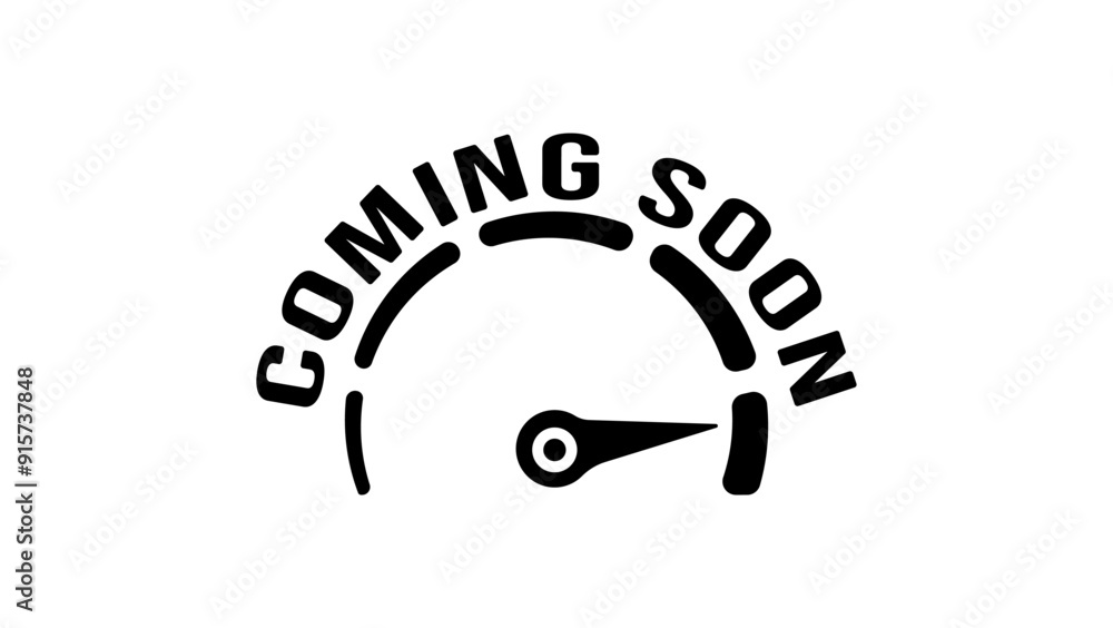 banner timer coming soon, black isolated silhouette banner timer coming soon, black isolated silhouette