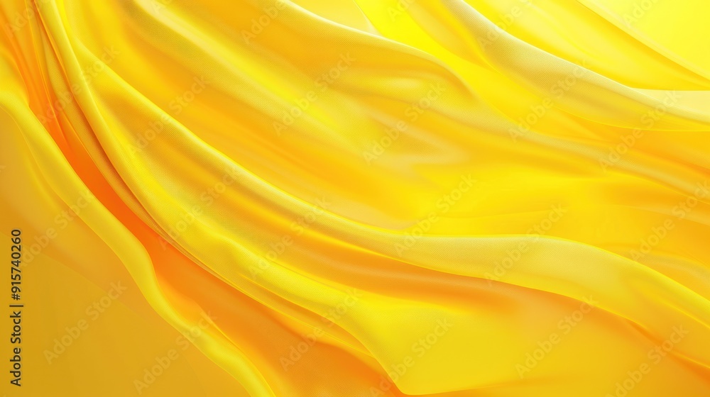 Dynamic yellow fabric waves flowing with energy and color Dynamic yellow fabric waves flowing with energy and color