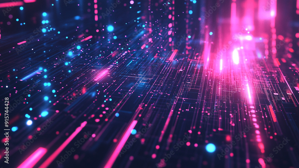 Obraz premium fiber optics background with lots spots