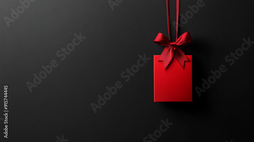 gift box with red ribbon