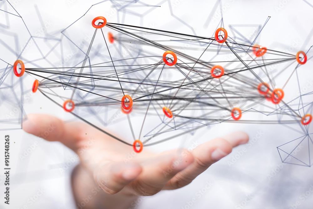 conference Digital Network and data concept 3d - neural network exposure digital conference Digital Network and data concept 3d - neural network exposure digital