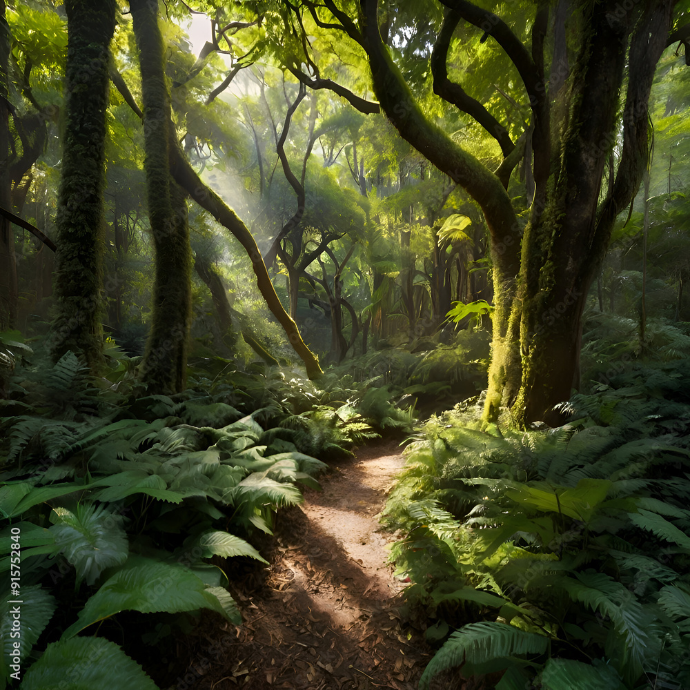 Obraz premium morning in the forest
