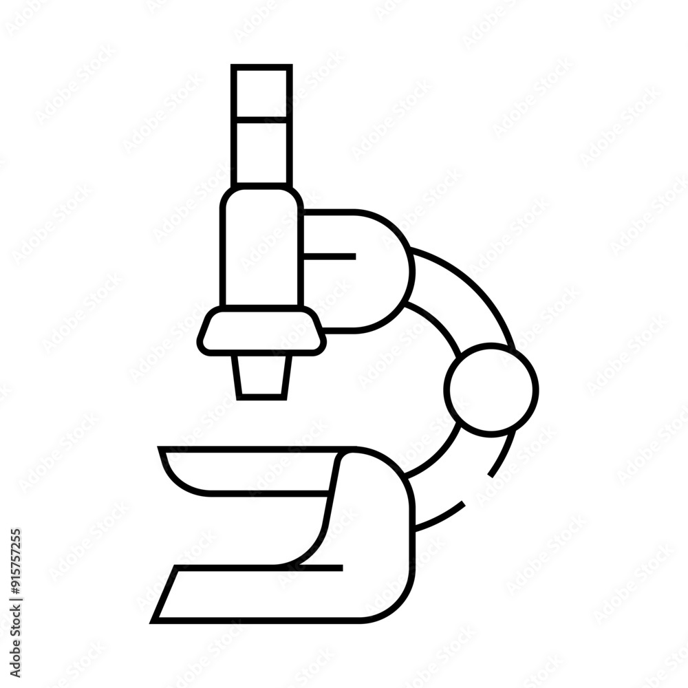 microscope equipment line icon vector. microscope equipment sign. isolated contour symbol black illustration microscope equipment line icon vector. microscope equipment sign. isolated contour symbol black illustration