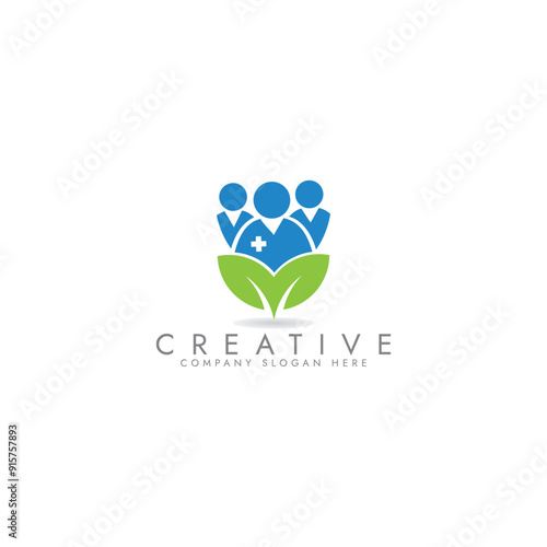 Family Healty busines Abstract icon Medicine logo symbol klinik Vector design