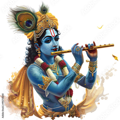 Lord krishna statue. celebrating janmashtami festival