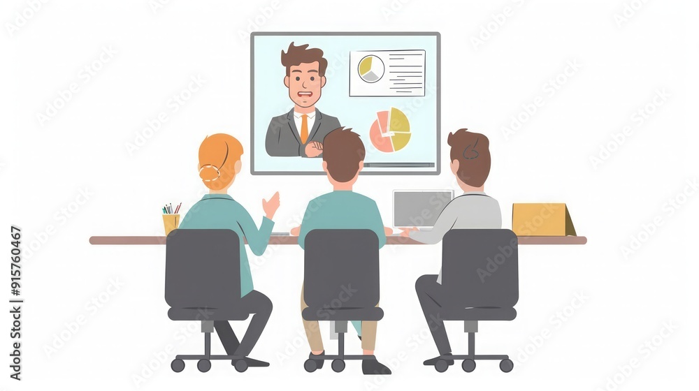 Online Business Meeting: Team Collaboration and Presentation Online Business Meeting: Team Collaboration and Presentation