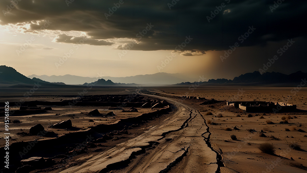 Barren Wasteland: Harsh Survival Landscape Barren Wasteland: Harsh Survival Landscape