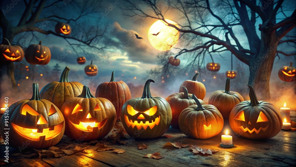 Halloween Celebration Background Design illustration