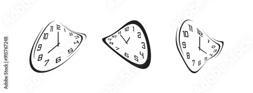 Deformed wall clock designed with simple details