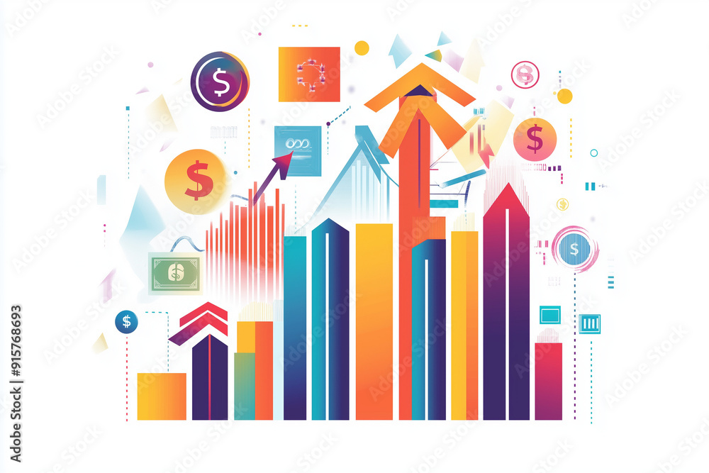 Abstract Illustration of Financial Growth Abstract Illustration of Financial Growth