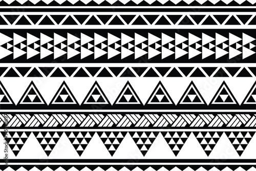 Polynesian hawaiian ethic pattern deoration.Polynesian tattoo band tribal design.