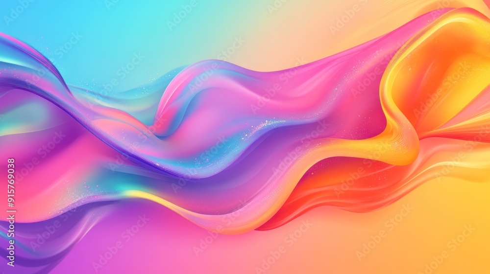 Abstract Swirling Gradient with Glittering Hues Abstract Swirling Gradient with Glittering Hues