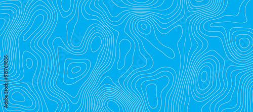Light blue luxury topographic lines map background .modern technology wave curve line contour map design .seamless geography grid vector illustration .