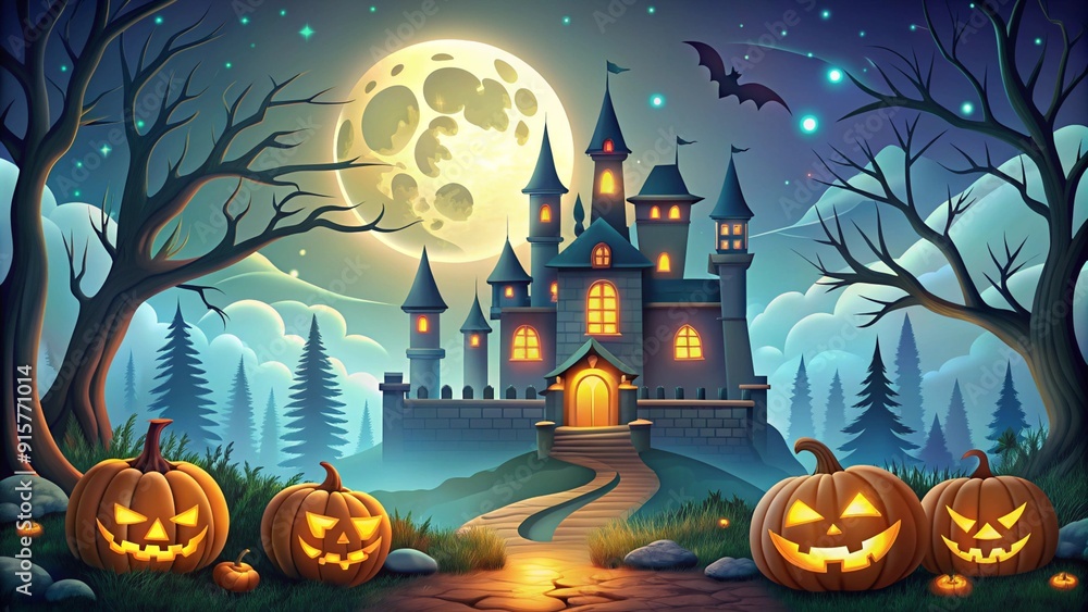 Fototapeta premium Halloween Celebration Background Design illustration