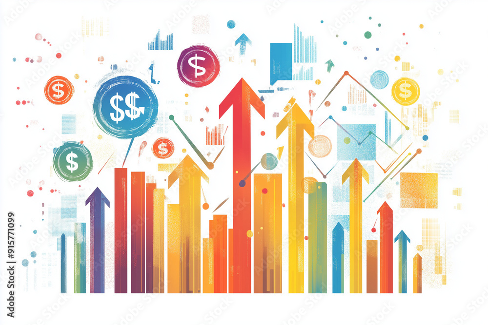 Abstract Illustration of Financial Growth and Success Abstract Illustration of Financial Growth and Success