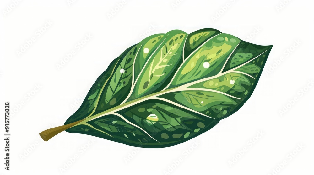 Fototapeta premium Green Leaf Texture: Close-Up Nature Photography