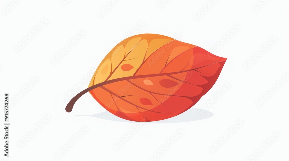 Vibrant Autumn Leaf Illustration - Fall Colors and Textures Vibrant Autumn Leaf Illustration - Fall Colors and Textures