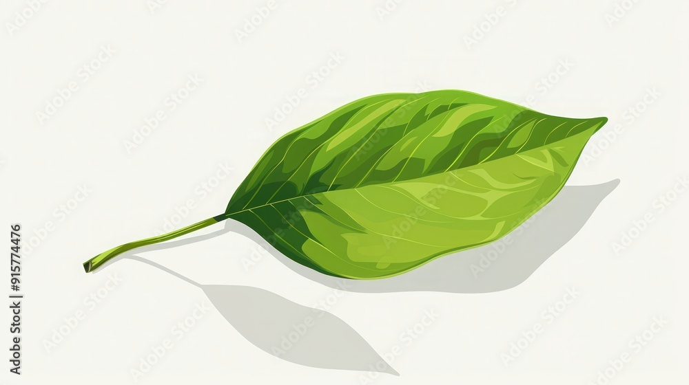 Green Leaf on White Background - Nature Photography Green Leaf on White Background - Nature Photography