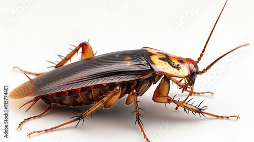 cockroach isolated on white background high definition(hd) photographic creative image 