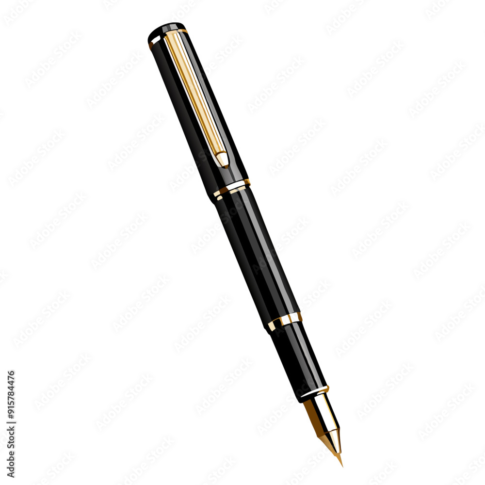 Vector Fountain writing pen for contract signing on a isolated white background (9) Vector Fountain writing pen for contract signing on a isolated white background (9)