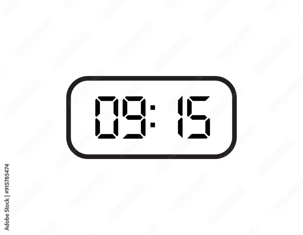 digital clock icon	