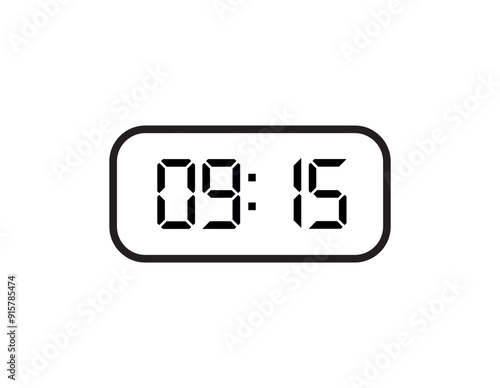 digital clock icon	