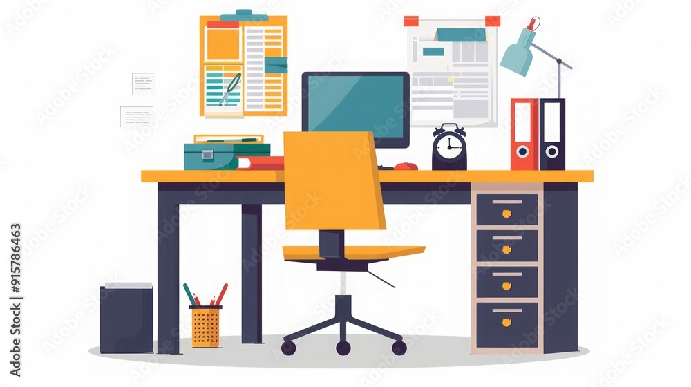 Modern Office Desk Setup: Organization and Efficiency