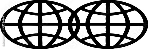 Black y2k shape retro trendy style. abstract shape, streetwear design elements .	