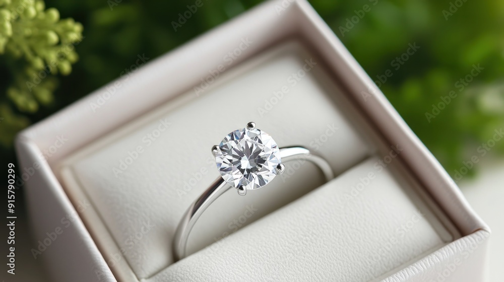Diamond Engagement Ring in Box Diamond Engagement Ring in Box