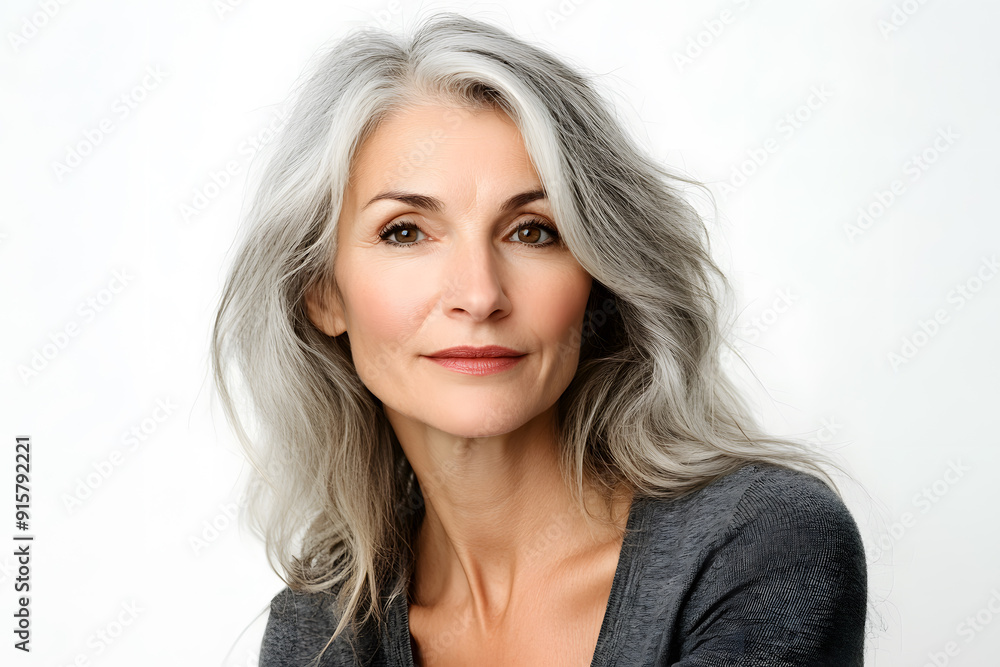 Beautiful Mature European woman close up portrait. Beautiful gorgeous 40-50s mid aged mature lady looking at camera isolated on white. Beautiful Mature European woman close up portrait. Beautiful gorgeous 40-50s mid aged mature lady looking at camera isolated on white.