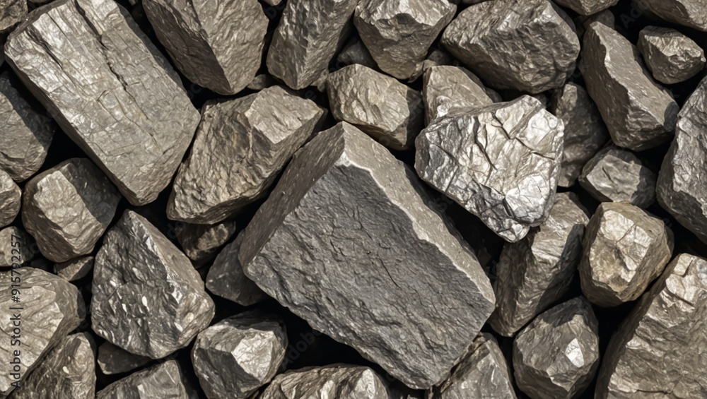 Shimmering Silver Platinum Ore Closeup Background Shimmering Silver Platinum Ore Closeup Background