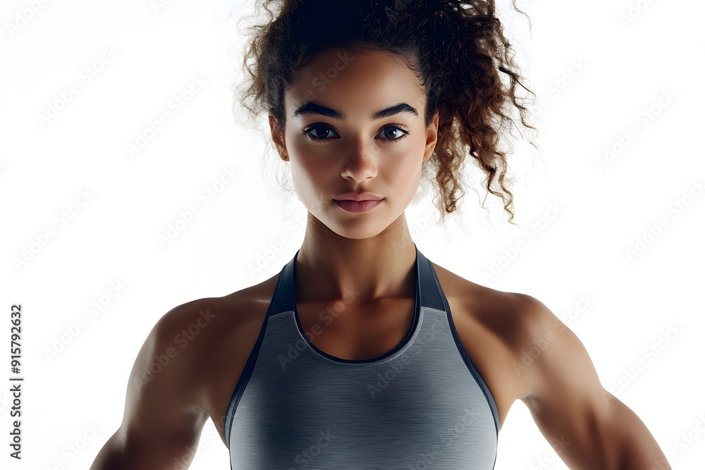 Portrait of Pretty Young Fitness Woman Posing in Sportswear, on a white background Portrait of Pretty Young Fitness Woman Posing in Sportswear, on a white background