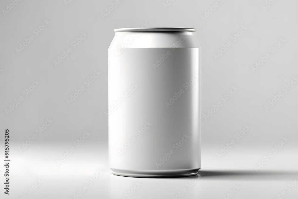 White aluminium can mockup. Blank metallic soda can. Isolated on white background. 3d render.
White aluminium can mockup. Blank metallic soda can. Isolated on white background. 3d render.