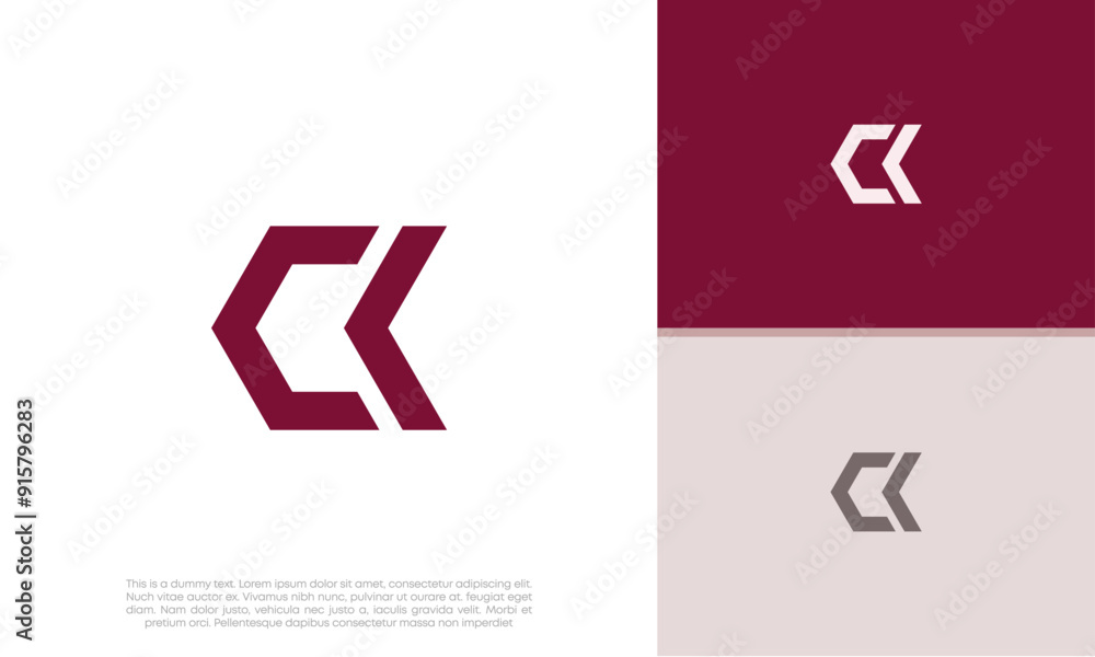 Initials C. CK logo design. Initial Letter Logo. Innovative high tech logo template. Initials C. CK logo design. Initial Letter Logo. Innovative high tech logo template.