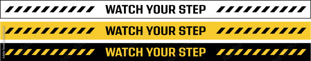 watch your step text information sign watch your step text information sign