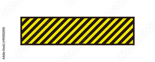 黄色と黒の縞の装飾パーツのデザイン素材 - トラテープ･防災･警告･危険･警戒レベル2のイメージ素材