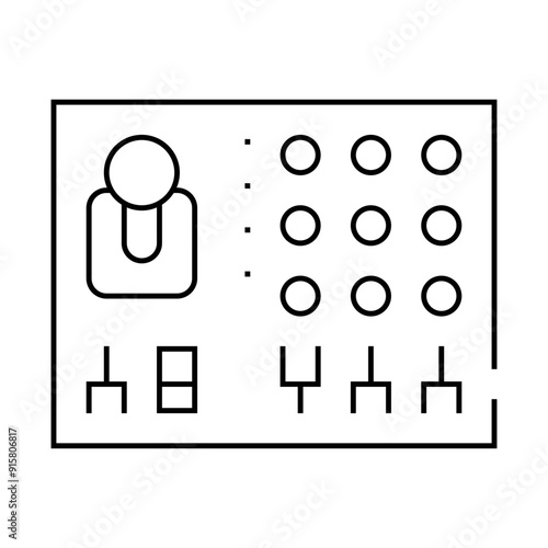 remote controle line icon vector. remote controle sign. isolated contour symbol black illustration