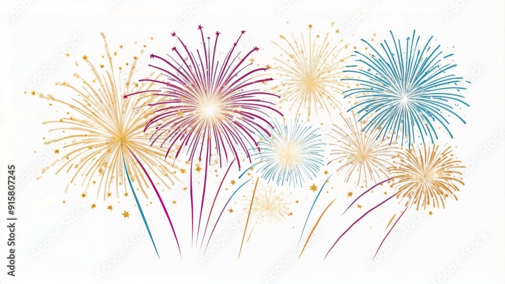 fireworks in white background fireworks in white background