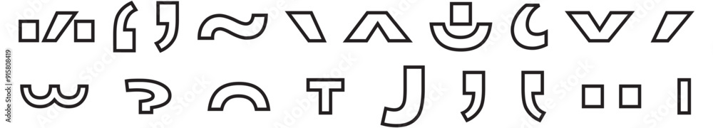 Quote mark icon set. Quotes icon vector set. Quotemarks outline, speech marks, inverted commas or talking marks collection. Talk bubble speech icon. Black quotes icon. Vector illustration. Quote mark icon set. Quotes icon vector set. Quotemarks outline, speech marks, inverted commas or talking marks collection. Talk bubble speech icon. Black quotes icon. Vector illustration.
