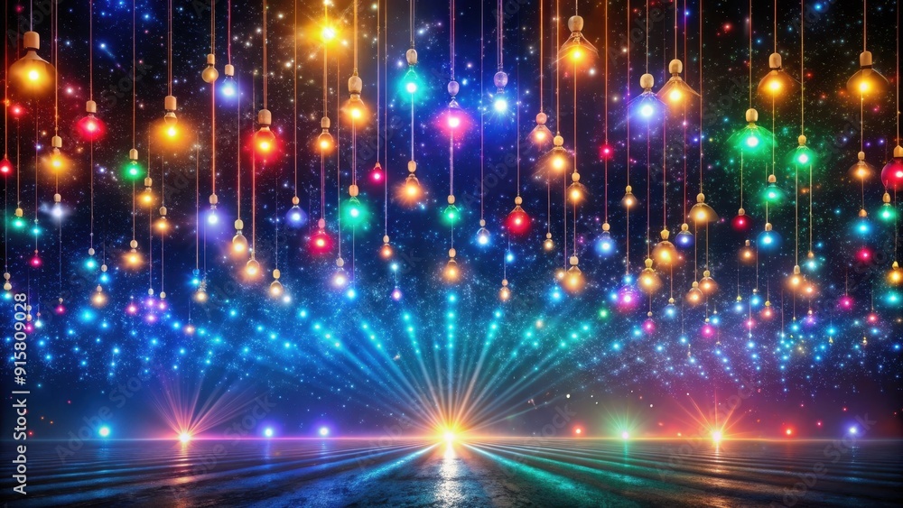 Majestic display of colorful lights dancing in the night sky Majestic display of colorful lights dancing in the night sky