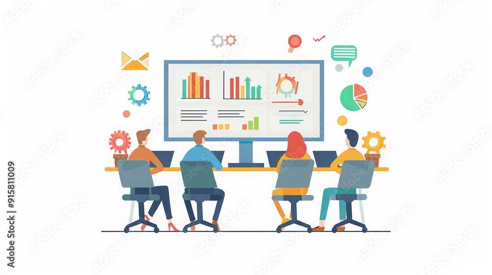 Business Meeting: Team Collaboration and Data Analysis Business Meeting: Team Collaboration and Data Analysis