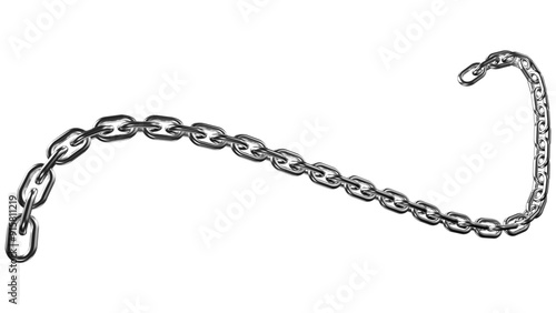 3d metal chain rendre with transparent background saved as PNG .

