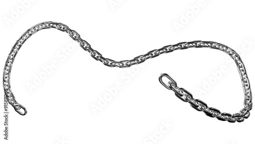 3d metal chain rendre with transparent background saved as PNG .
 photo