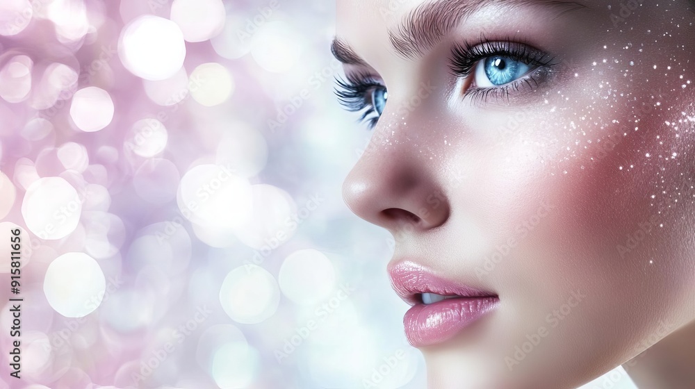 Beauty salon skincare, radiant complexion, focus on, rejuvenation, vibrant, overlay, modern salon backdrop Beauty salon skincare, radiant complexion, focus on, rejuvenation, vibrant, overlay, modern salon backdrop
