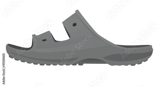 Grey male sandal. vector illustration