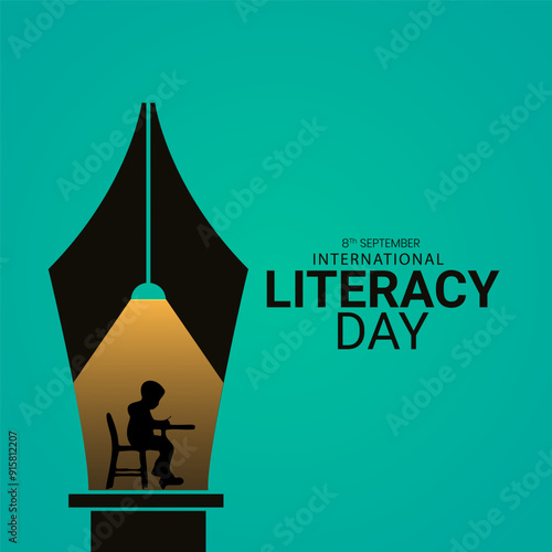 International Literacy Day. Education Day concept. World Literacy Day Logo Theme Idea Creative vector illustration.