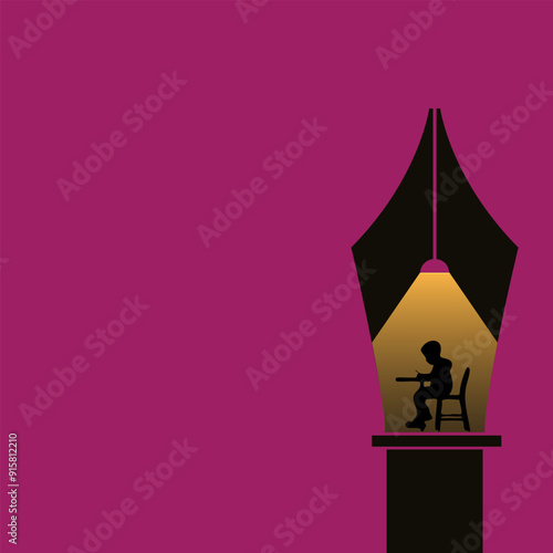 International Literacy Day. Education Day concept. World Literacy Day Logo Theme Idea Creative vector illustration.