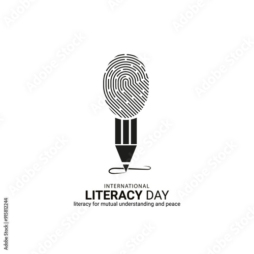 International Literacy Day. Education Day concept. World Literacy Day Logo Theme Idea Creative vector illustration.